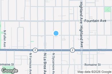 Map image of the property - 1154 N Sycamore Ave