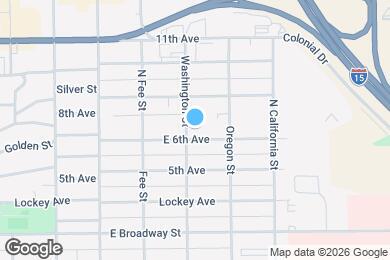 Map image of the property - 2102 E 6th Ave