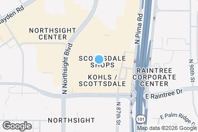 Map image of the property - 8688 E Raintree Dr
