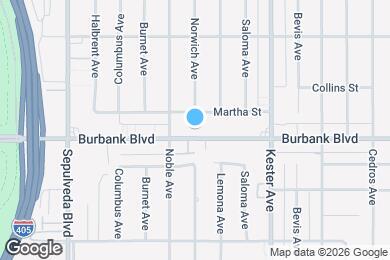 Map image of the property - 15033 Burbank Blvd