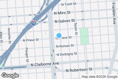 Map image of the property - 1836 Marigny St
