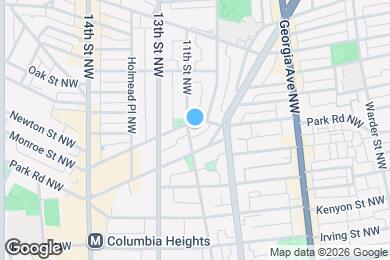 Map image of the property - 1020 Monroe St NW