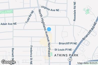 Map image of the property - 881 North Highland Avenue Northeast