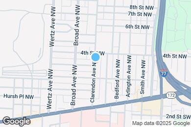 Map image of the property - 334 Clarendon Ave NW