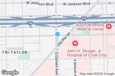 Map image of the property - 599 S Damen Ave