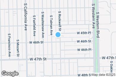 Map image of the property - 4546 S Rockwell St