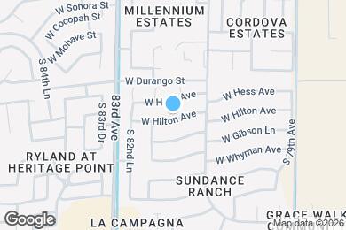 Map image of the property - 8134 W Hilton Ave