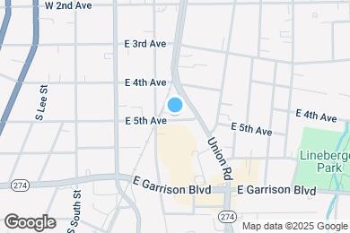 Map image of the property - 210 E 5th Ave