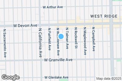 Map image of the property - 6301 N Washtenaw Ave