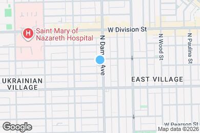 Map image of the property - 1042 N Damen Ave