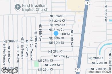 Map image of the property - 1537 NE 30th Ct