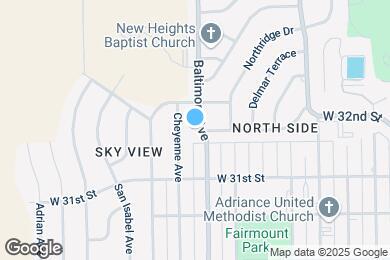 Map image of the property - 3205 Baltimore Ave