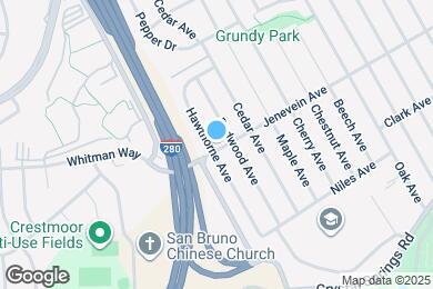 Map image of the property - 500 Hawthorne Ave