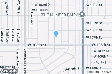 Map image of the property - 10626 S Gramercy Pl