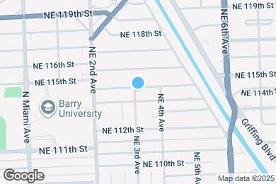 Map image of the property - 11425 NE 3rd Ave