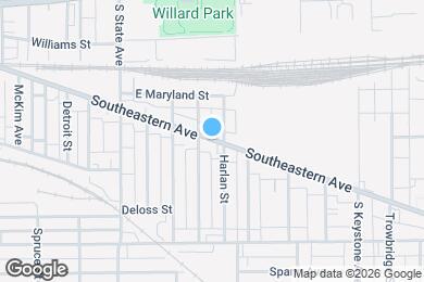 Map image of the property - 2015 Southeastern Ave