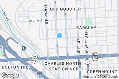 Map image of the property - 2031 Maryland Ave