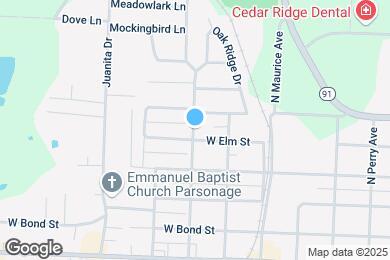 Map image of the property - 910 N Bush Ave