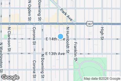 Map image of the property - 1406 E 14th Ave