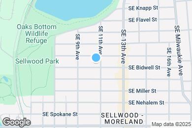 Map image of the property - 1023 SE Bidwell St