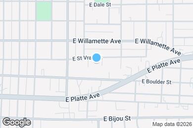 Map image of the property - 2423 E Saint Vrain St