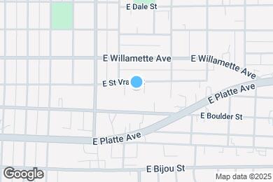 Map image of the property - 2423 E St Vrain St