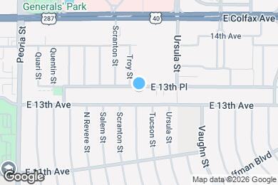Map image of the property - 12800 E 13th Pl