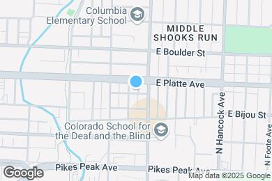 Map image of the property - 833 E Platte Ave