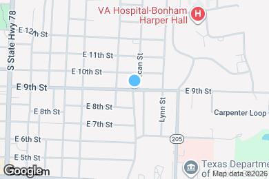 Map image of the property - 823 E 9th St