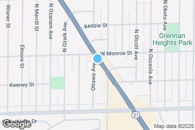 Map image of the property - 8144 1/2 N Milwaukee Ave