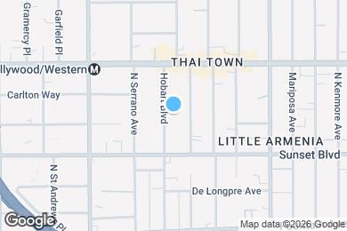 Map image of the property - 1554 N Hobart Blvd