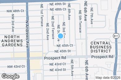 Map image of the property - 4580 NE 3rd Ave