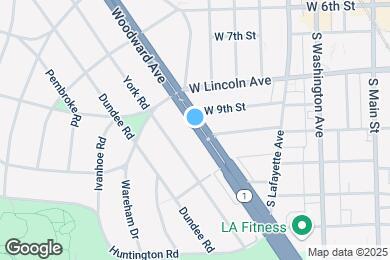 Map image of the property - 25863 Woodward Ave