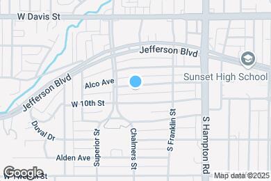 Map image of the property - North Oak Cliff home with pool, spa & back...