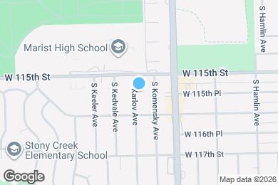 Map image of the property - 11521 S Karlov Ave