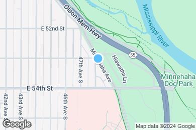 Map image of the property - Oaks Minnehaha Longfellow