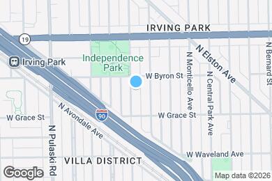 Map image of the property - 3839 N Hamlin Ave