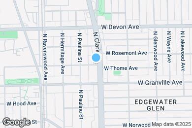 Map image of the property - 1601 W Thome Ave