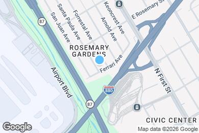 Map image of the property - 1210 Santa Paula Ave