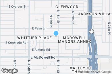 Map image of the property - 1739 E Granada Rd