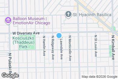 Map image of the property - 2734 N Lawndale Ave