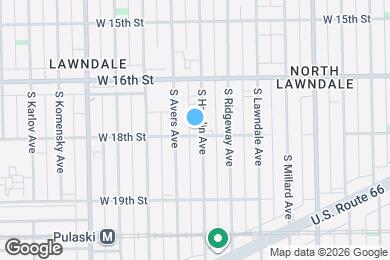 Map image of the property - 1656 S Hamlin Ave