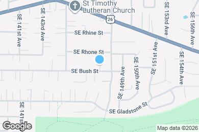 Map image of the property - 14715 SE Bush St