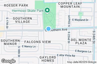 Map image of the property - 2019 E Southern Ave