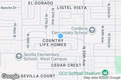 Map image of the property - 3625 W San Juan Ave