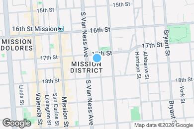 Map image of the property - 340 Shotwell St