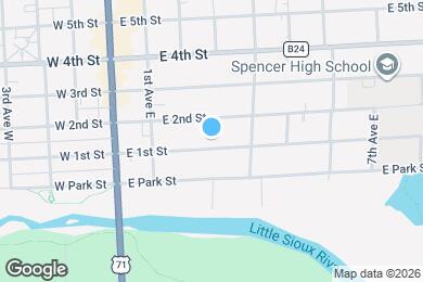 Map image of the property - 221 E 1st St