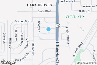 Map image of the property - 1425 Cedar Crest Dr