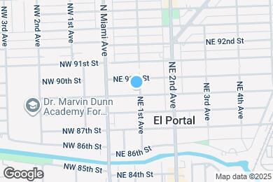 Map image of the property - 8900 NE 1st Ave