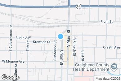 Map image of the property - Urban Loft Co - Downtown Jonesboro- Furnished